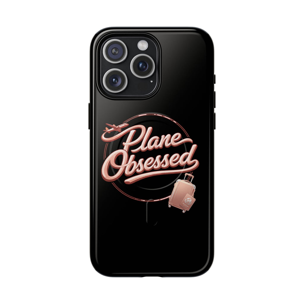 Plane Obsessed Magnetic Phone Case — Tough Protective Travel Case with Luggage Design