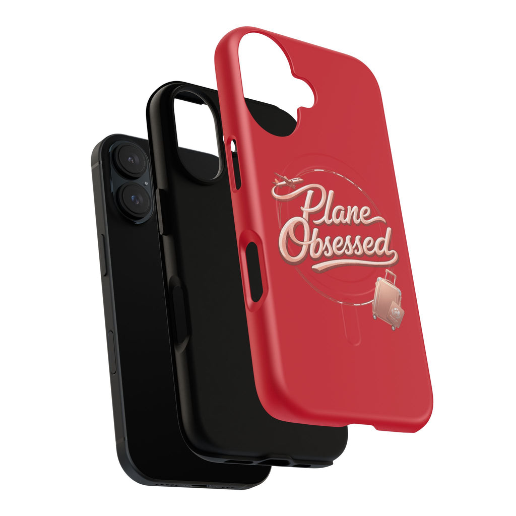 Plane Obsessed Magnetic Phone Case — Tough Protective Travel Case with Luggage Design