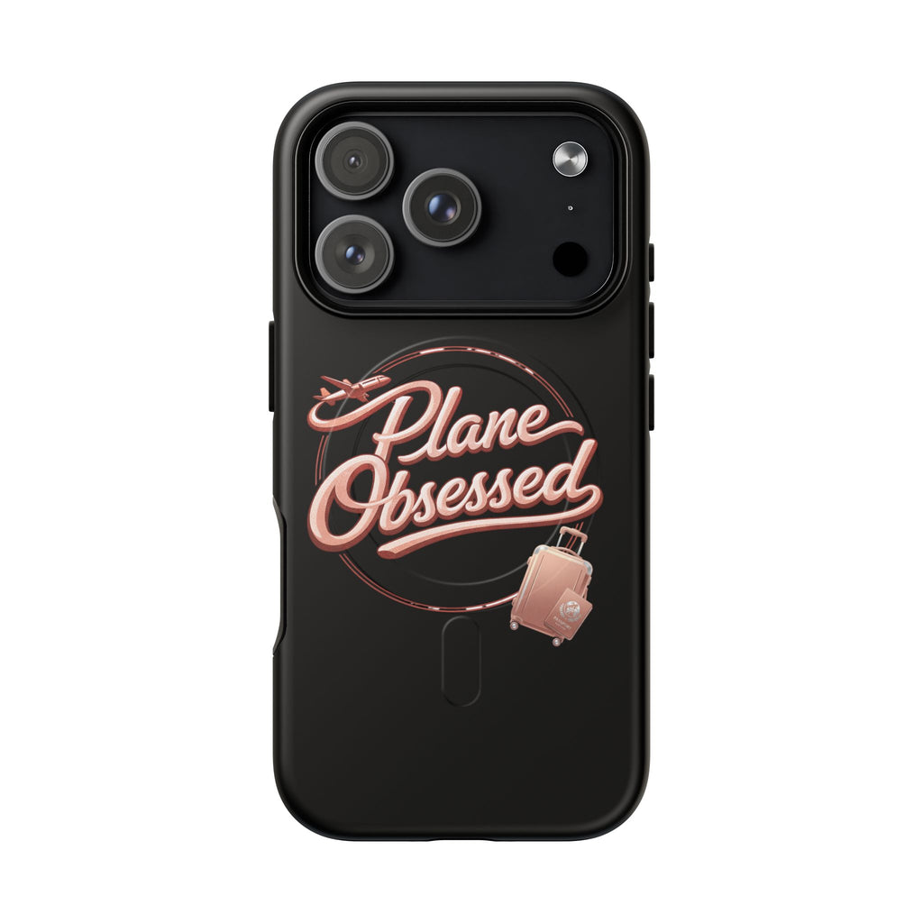 Plane Obsessed Magnetic Phone Case — Tough Protective Travel Case with Luggage Design