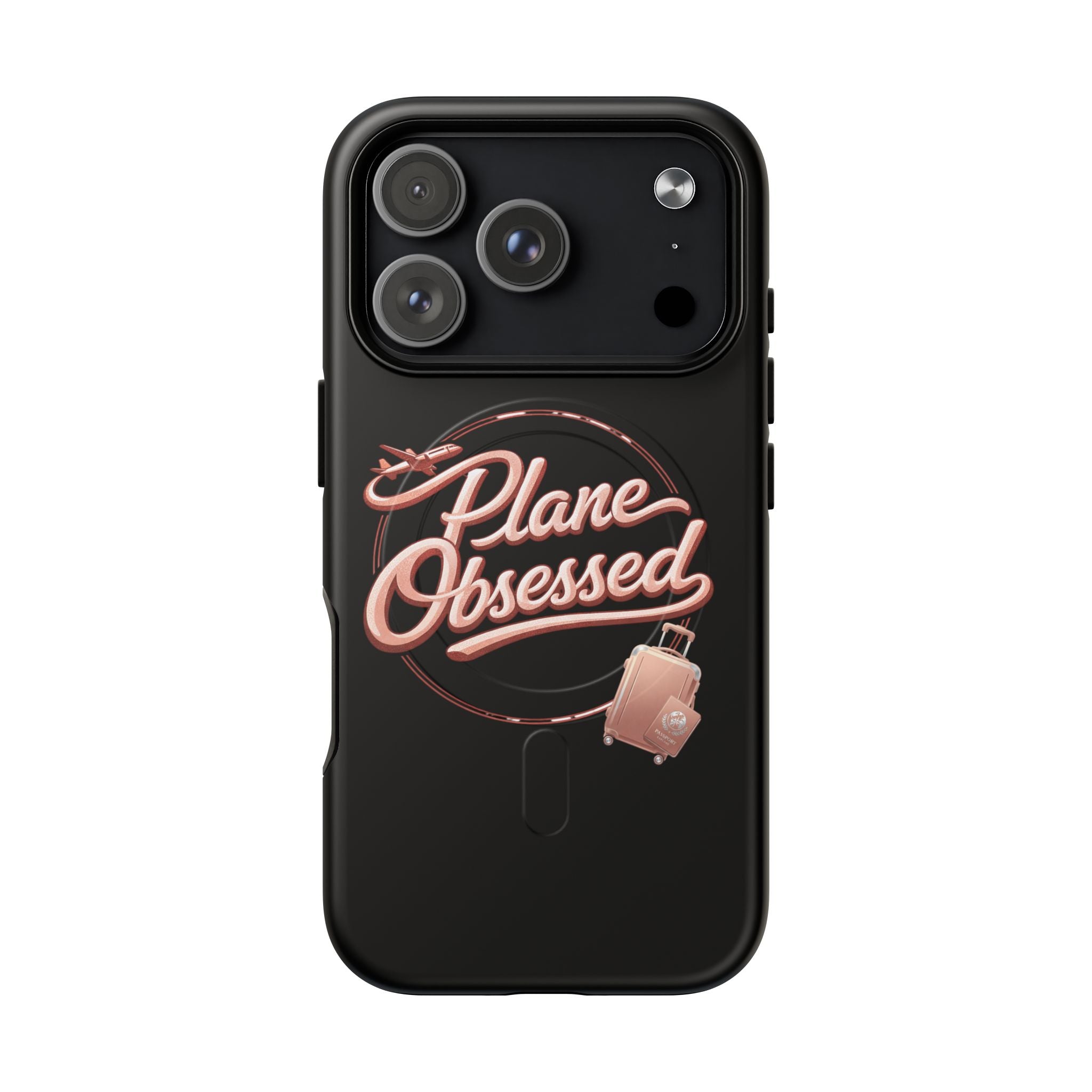 Plane Obsessed Magnetic Phone Case — Tough Protective Travel Case with Luggage Design
