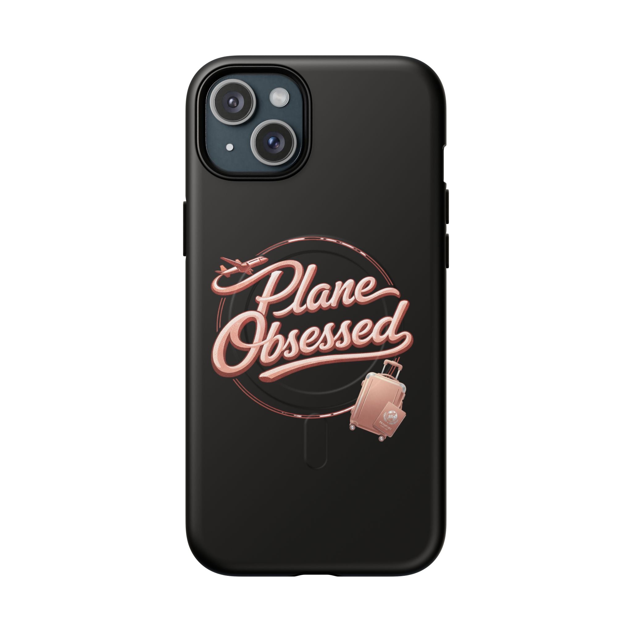 Plane Obsessed Magnetic Phone Case — Tough Protective Travel Case with Luggage Design