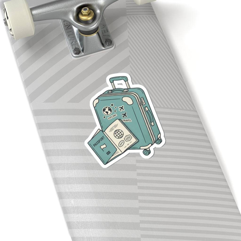 Travel Sticker — Passport & Suitcase Kiss-Cut Vinyl Sticker
