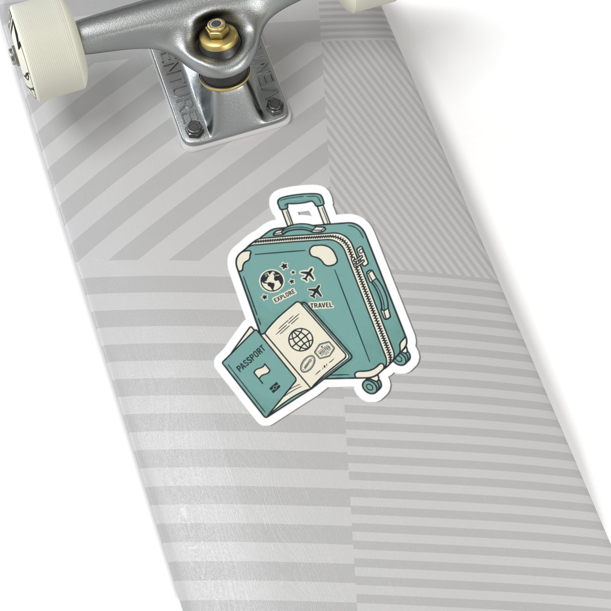 Travel Sticker — Passport & Suitcase Kiss-Cut Vinyl Sticker