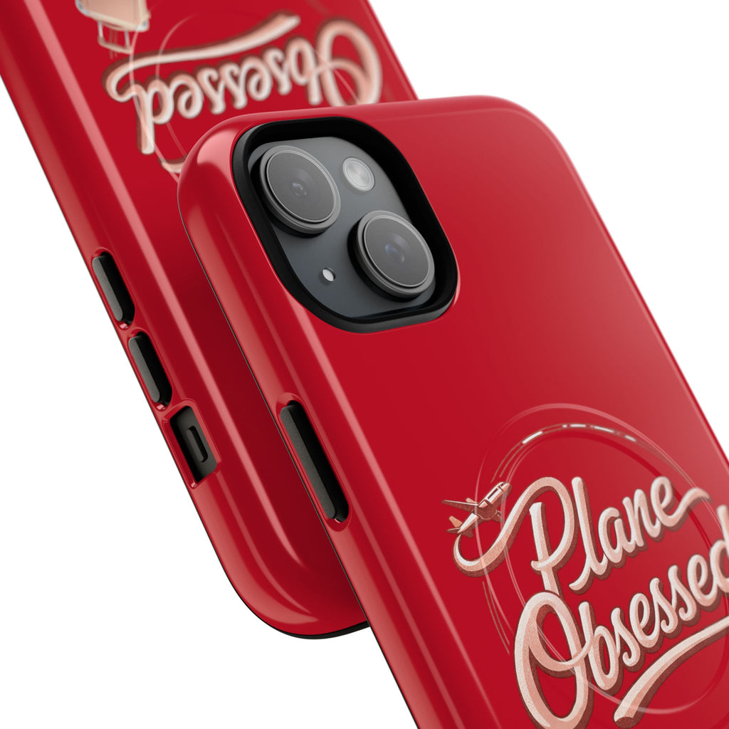 Plane Obsessed Magnetic Phone Case — Tough Protective Travel Case with Luggage Design