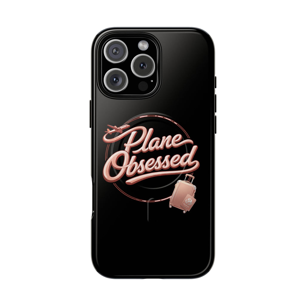 Plane Obsessed Magnetic Phone Case — Tough Protective Travel Case with Luggage Design