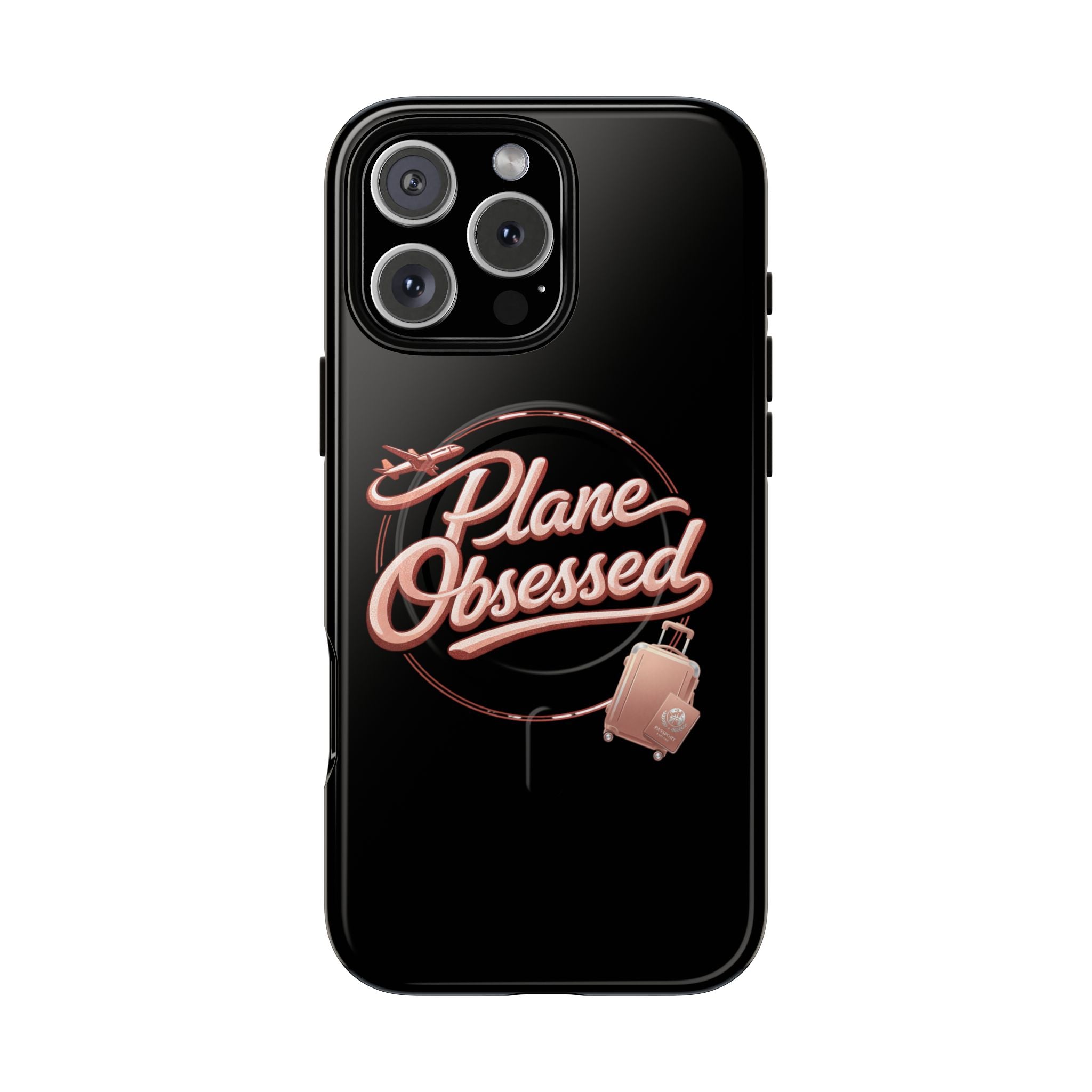 Plane Obsessed Magnetic Phone Case — Tough Protective Travel Case with Luggage Design