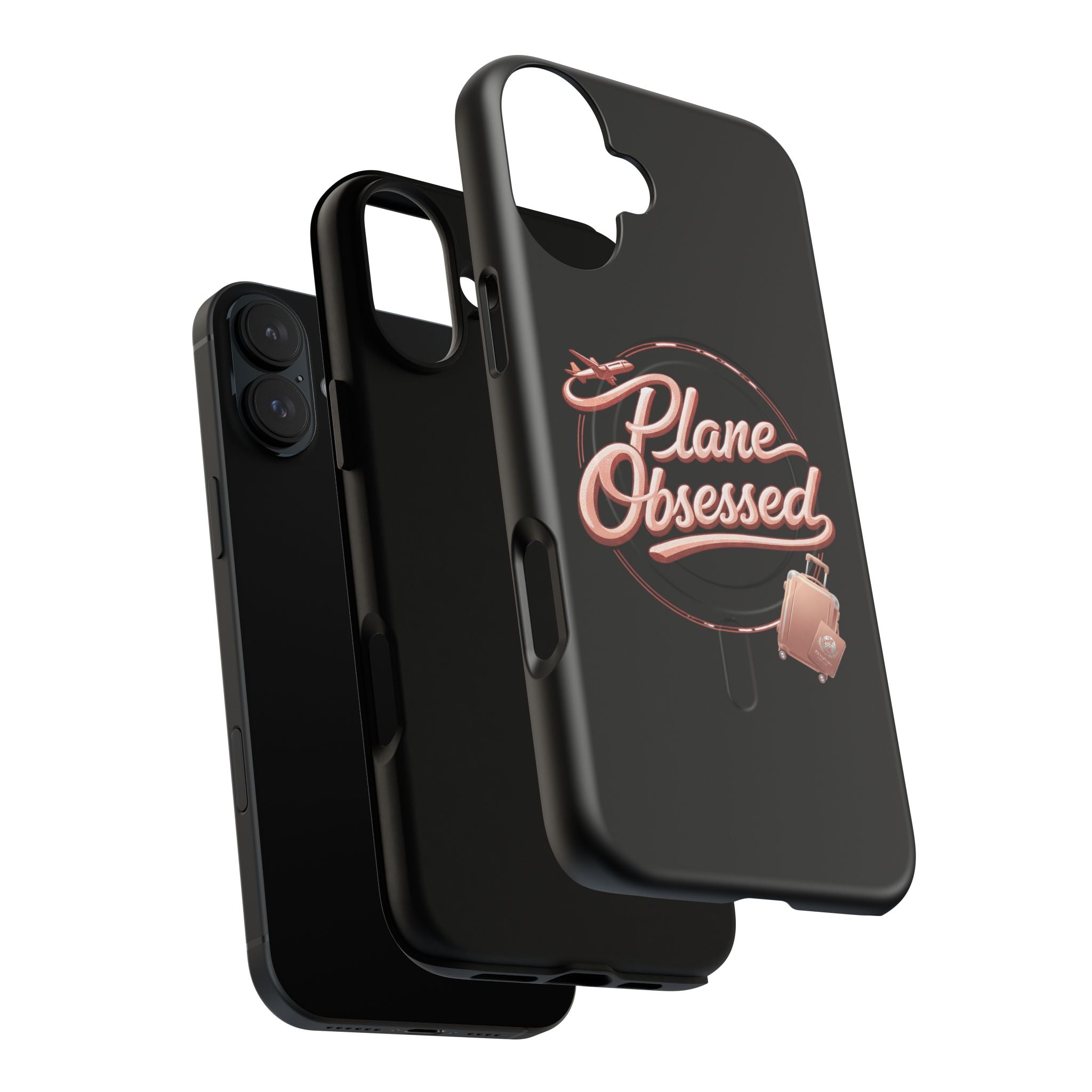 Plane Obsessed Magnetic Phone Case — Tough Protective Travel Case with Luggage Design