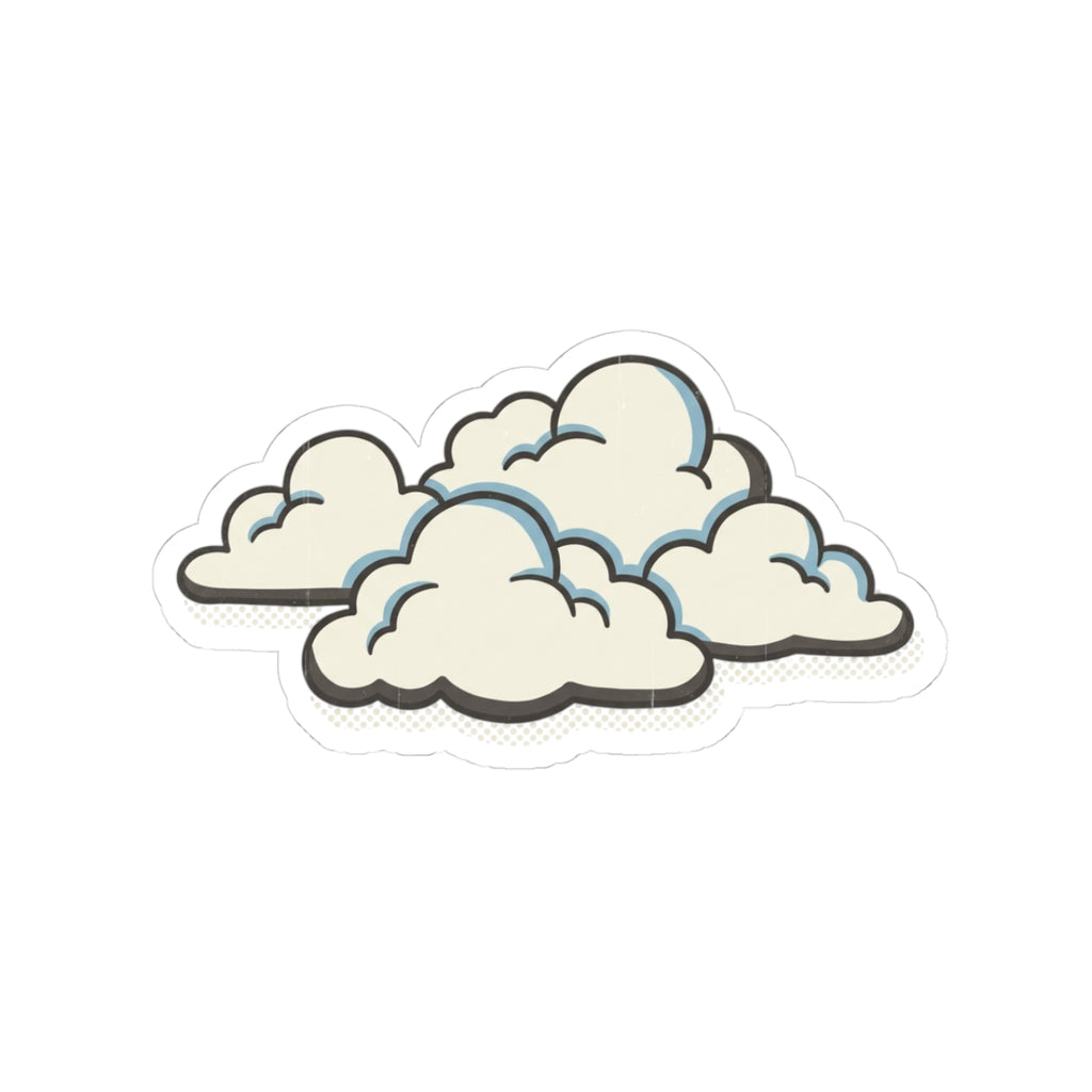 Cute Cloud Kiss-Cut Sticker — Pastel Weather Laptop Decal