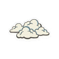 Cute Cloud Kiss-Cut Sticker — Pastel Weather Laptop Decal