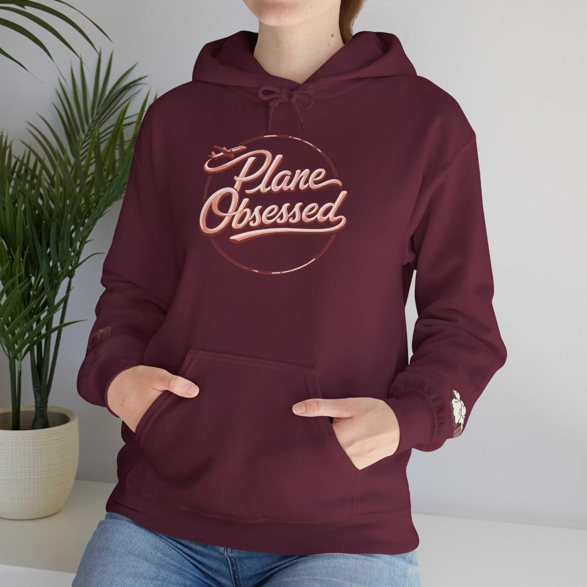 Planet Obsessed Hoodie — Retro Script Space Lover Pullover