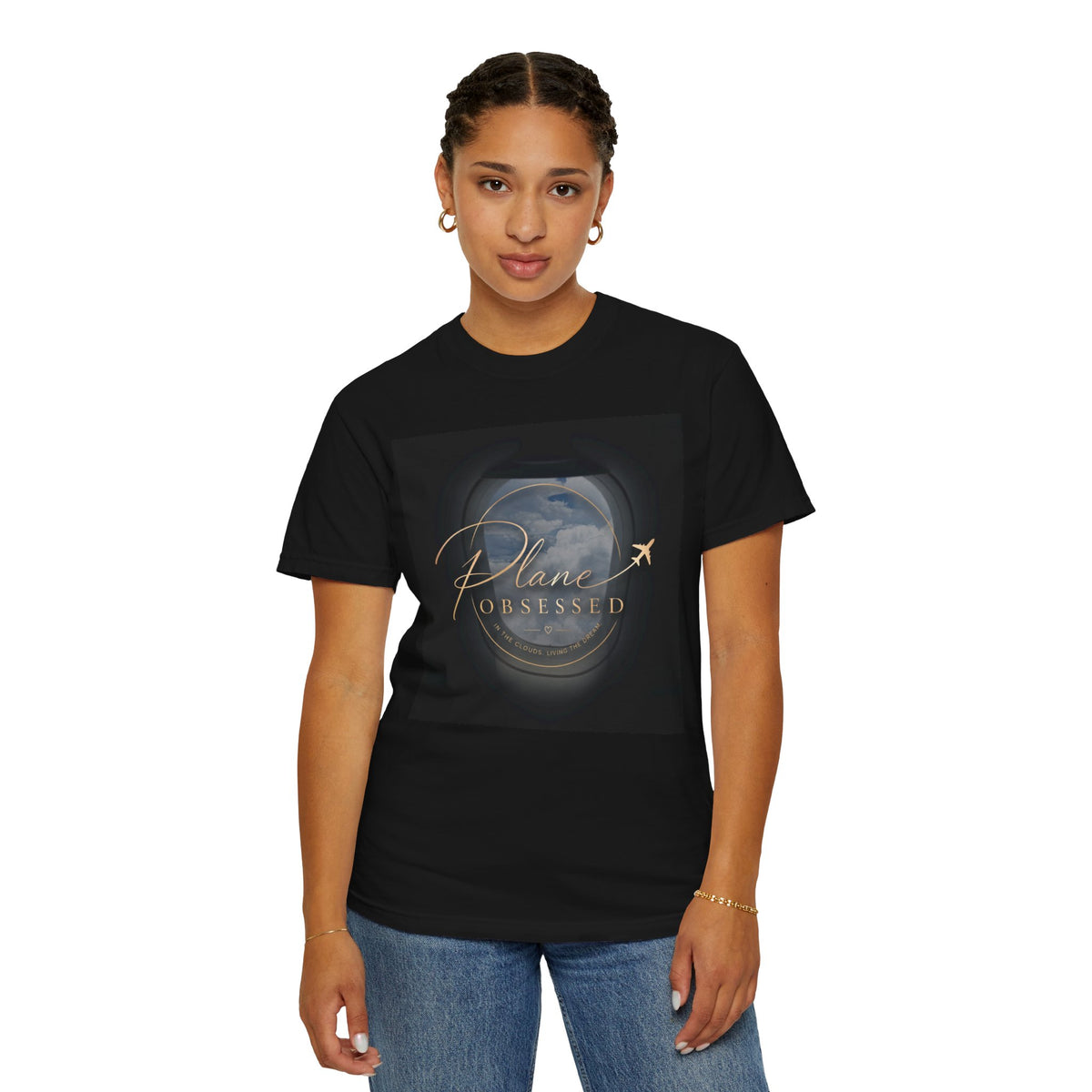 Plane Obsessed — Travel Lover Tee with Airplane Window Design