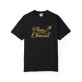 Plane Obsessed T-Shirt — Gold Script Travel Tee