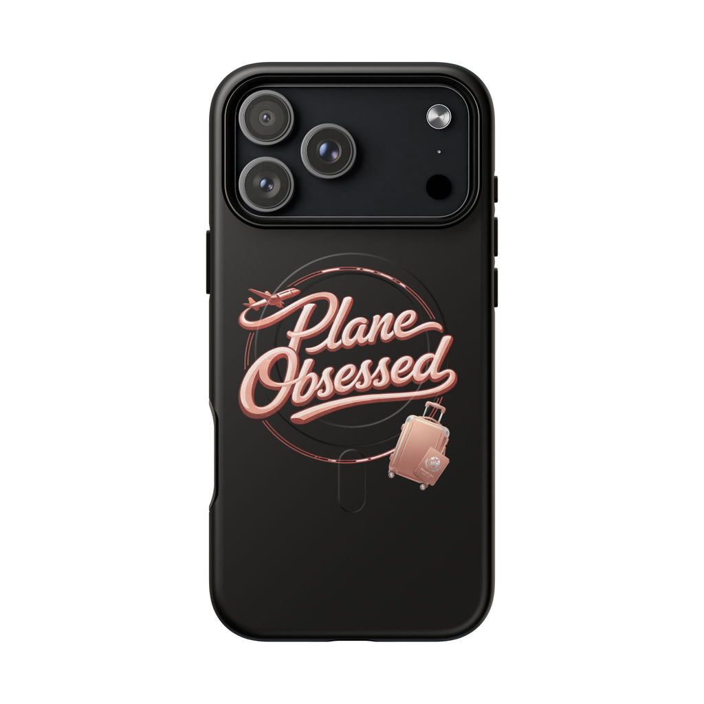 Plane Obsessed Magnetic Phone Case — Tough Protective Travel Case with Luggage Design