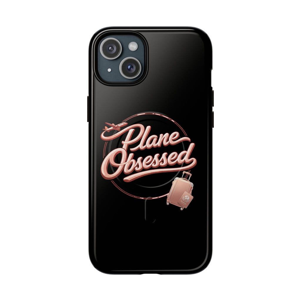 Plane Obsessed Magnetic Phone Case — Tough Protective Travel Case with Luggage Design