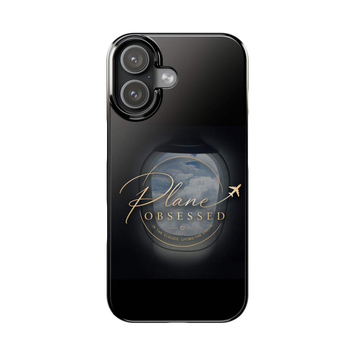Plane Obsessed Slim Phone Case — Travel Airplane Window Design