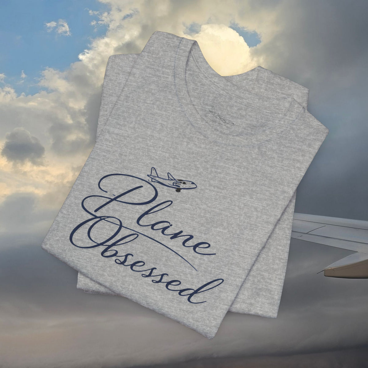 Plane Obsessed Tee — Flight Mode Graphic T‑Shirt for Aviation Lovers