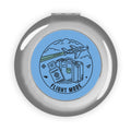 Compact Travel Mirror — "Flight Mode" Round Pocket Mirror (Passport & Luggage Design)