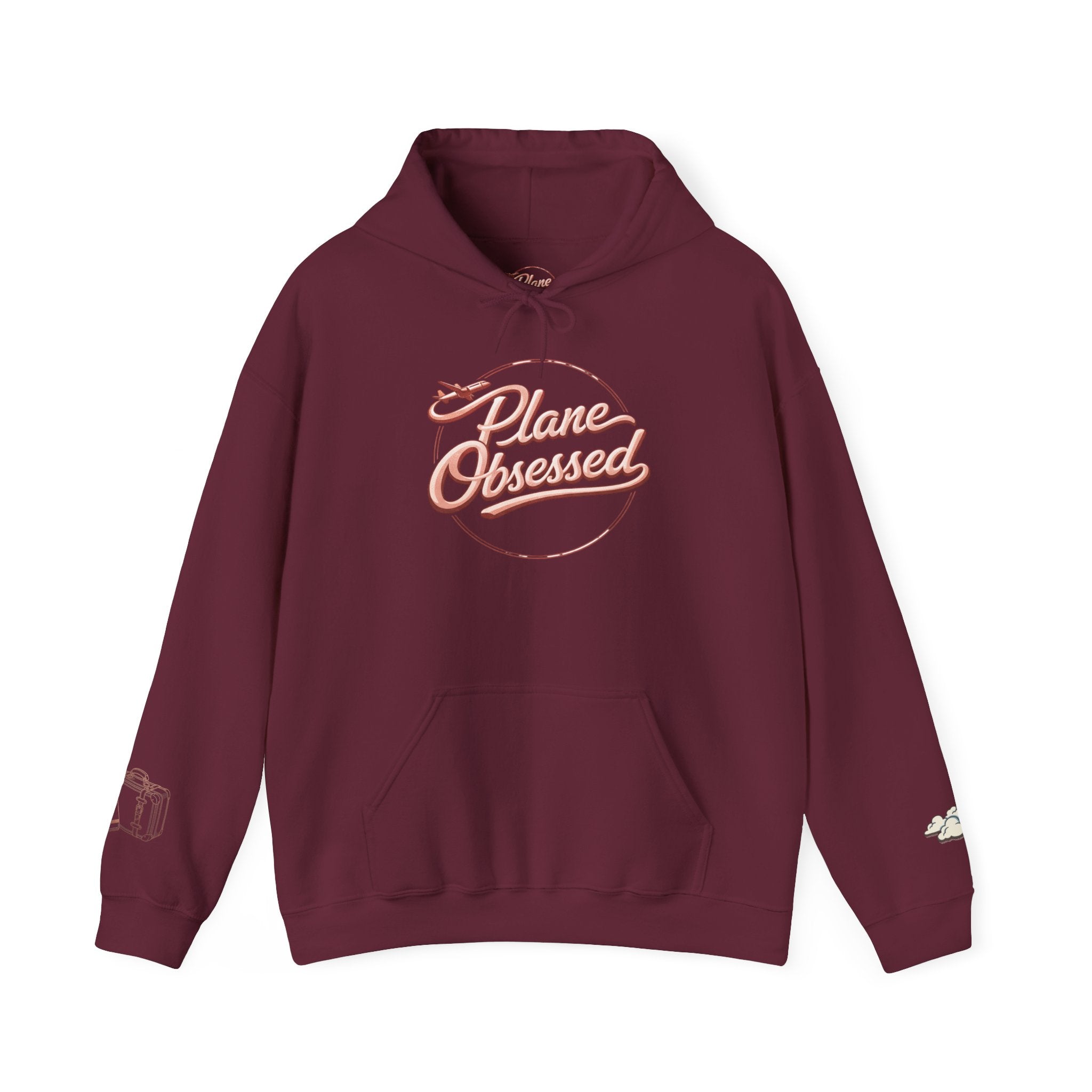 Planet Obsessed Hoodie — Retro Script Space Lover Pullover