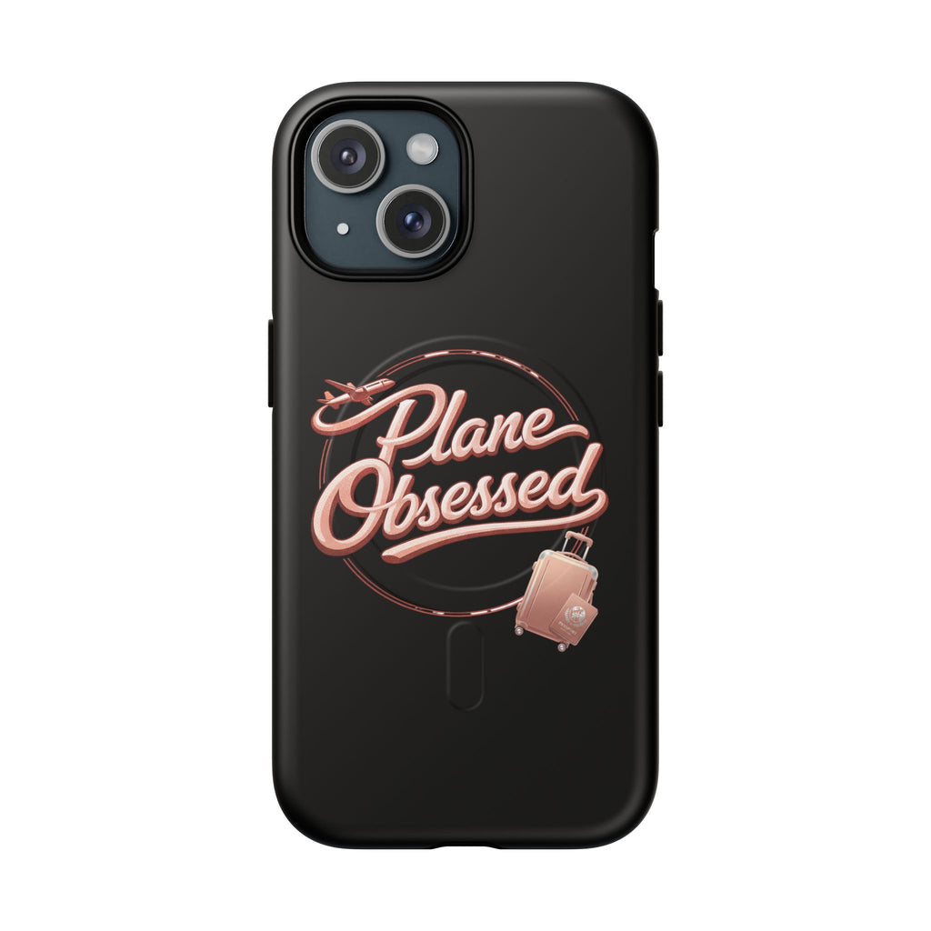 Plane Obsessed Magnetic Phone Case — Tough Protective Travel Case with Luggage Design