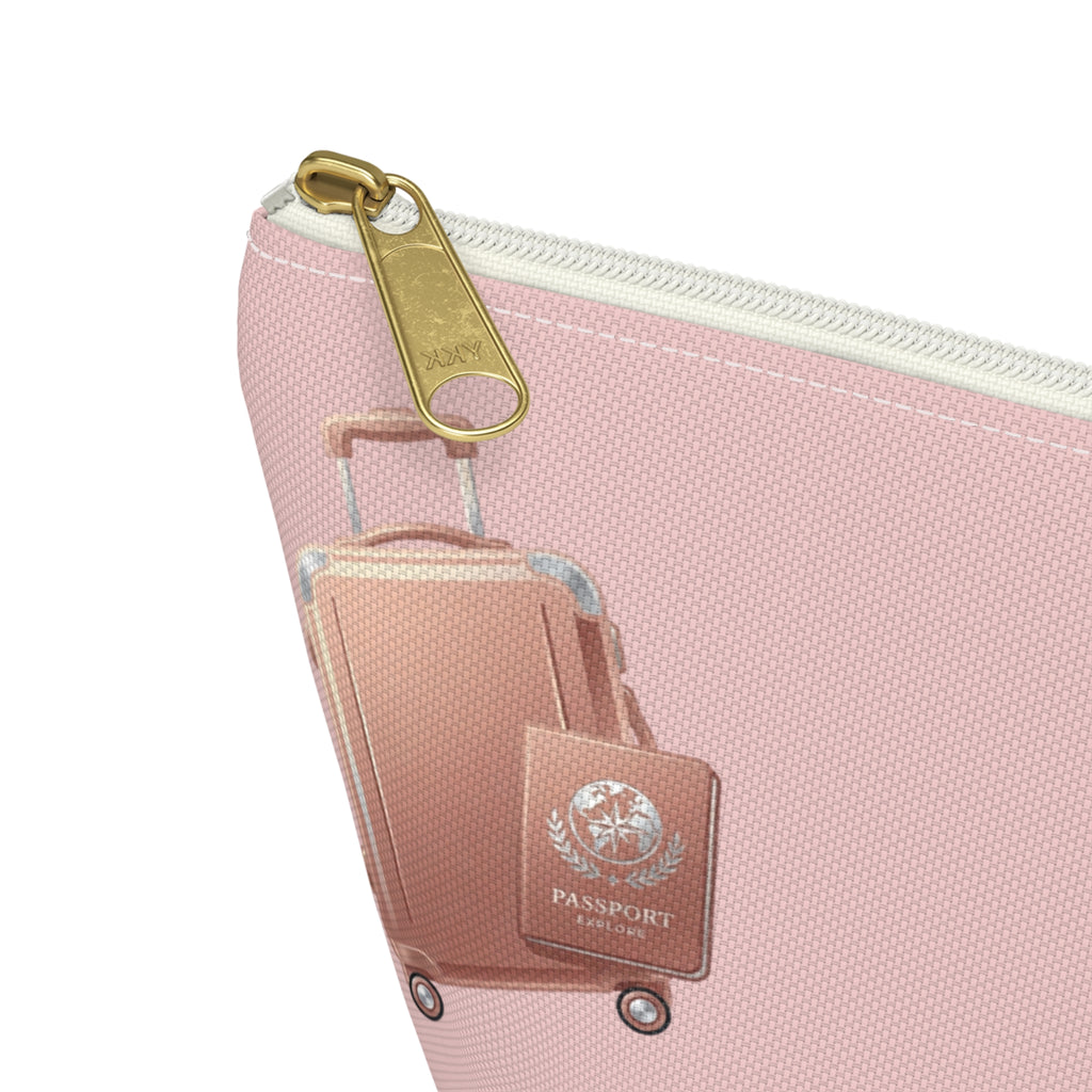 Plane Obsessed Travel Accessory Pouch — T‑Bottom Cosmetic Bag for Jetsetters