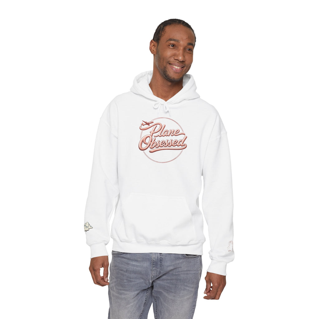 Planet Obsessed Hoodie — Retro Script Space Lover Pullover