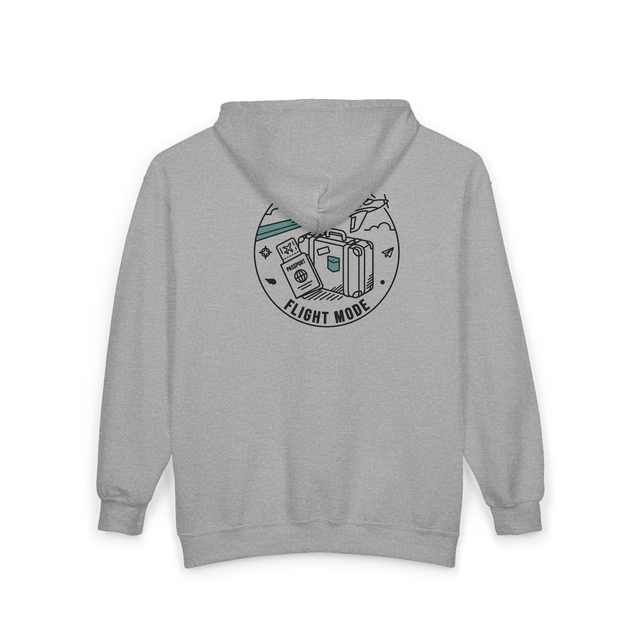 Plane Obsessed Zip Hoodie — Travel Graphic Full-Zip Sweatshirt