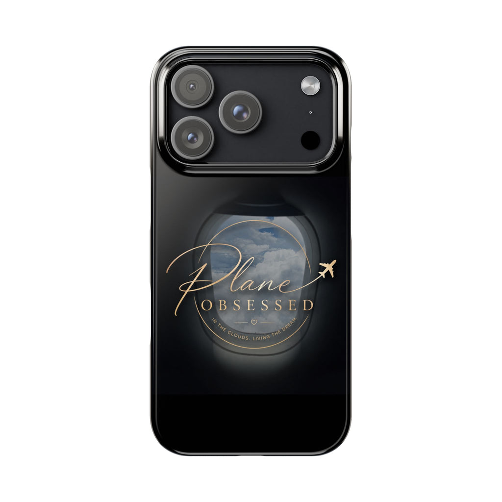 Plane Obsessed Slim Phone Case — Travel Airplane Window Design