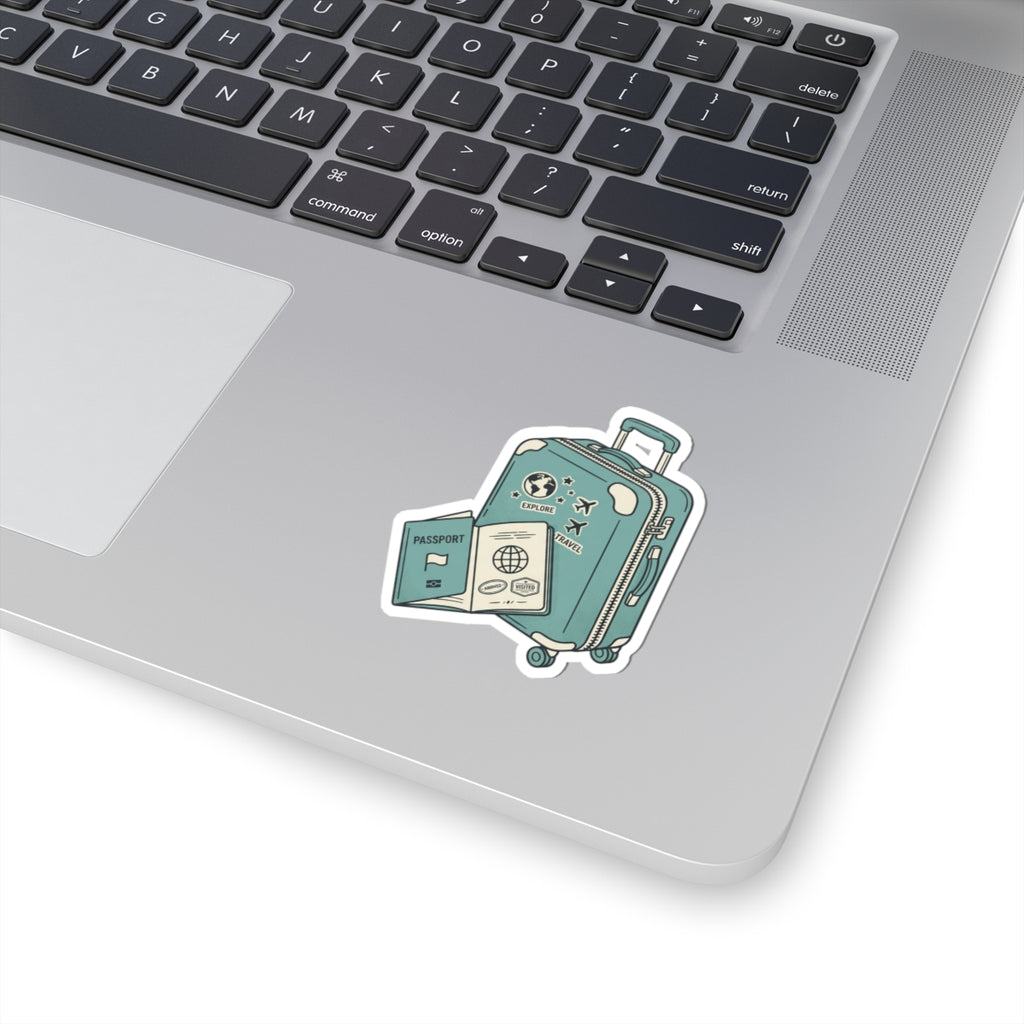 Travel Sticker — Passport & Suitcase Kiss-Cut Vinyl Sticker