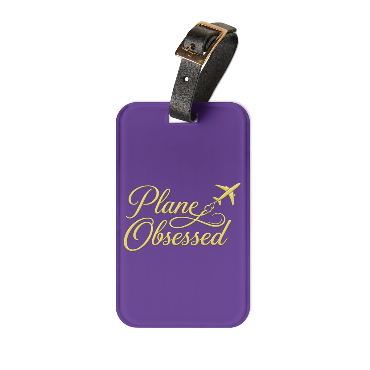 Plane Obsessed Luggage tag ( Gold )